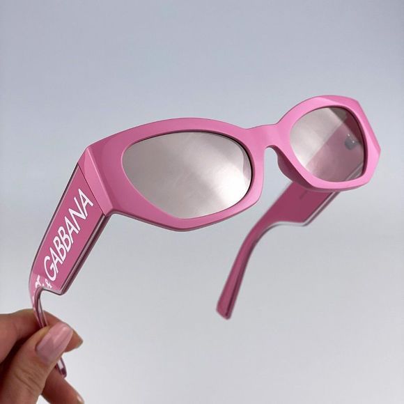 D&G DG6186 3262/5 Sunglasses Pink  Light Pink Mirror Silver Cat Eye Women main image 5